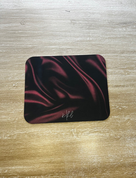 Signature Velvet Noir Silk Print Mouse Pad