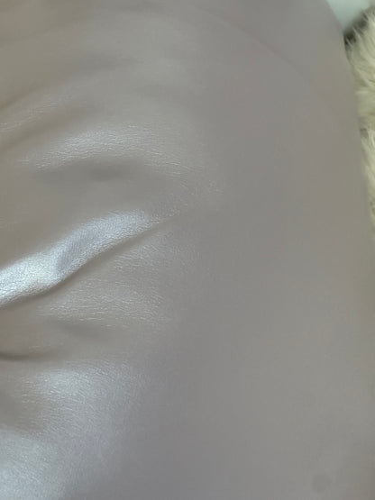 Lilac Pearl Faux Leather Throw Pillows