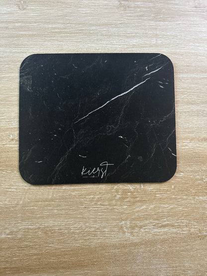 Black Marble Mouse Pad