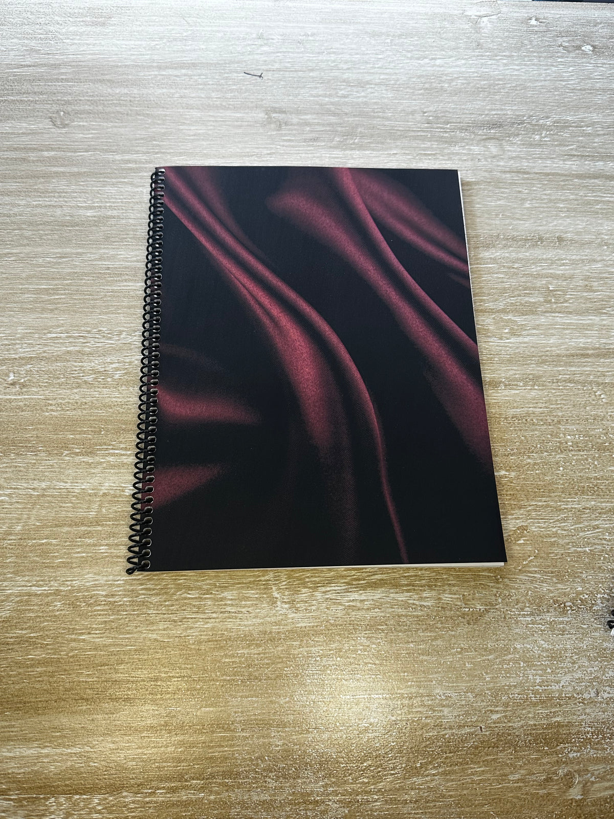 Signature Velvet Noir Silk Print Notebook