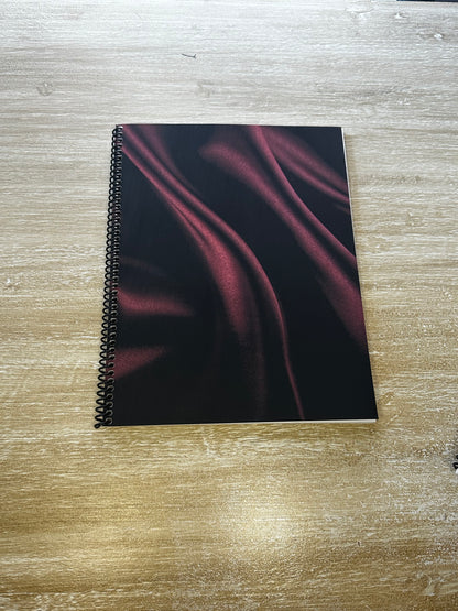 Signature Velvet Noir Silk Print Notebook