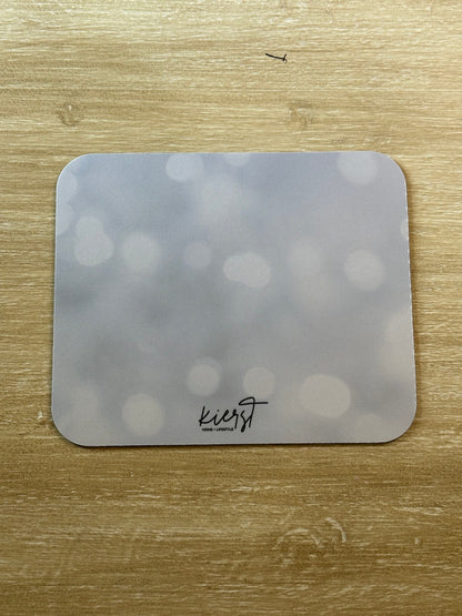 White Sparkle Mouse Pad