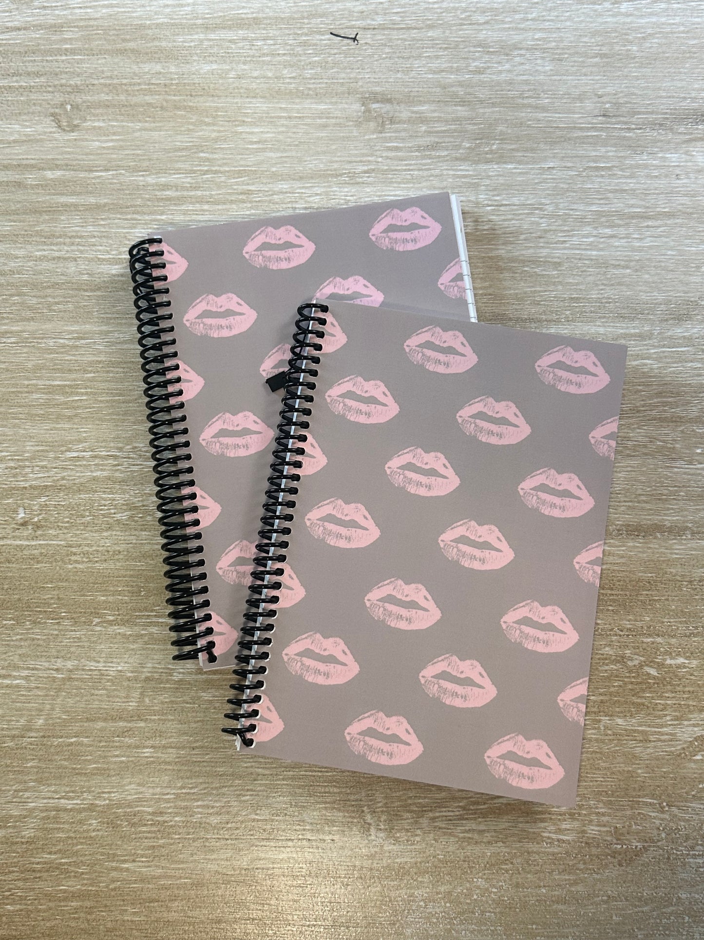Pillow Talk-Inspired Lips on Oat Notebook