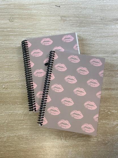 Pillow Talk-Inspired Lips on Oat Notebook