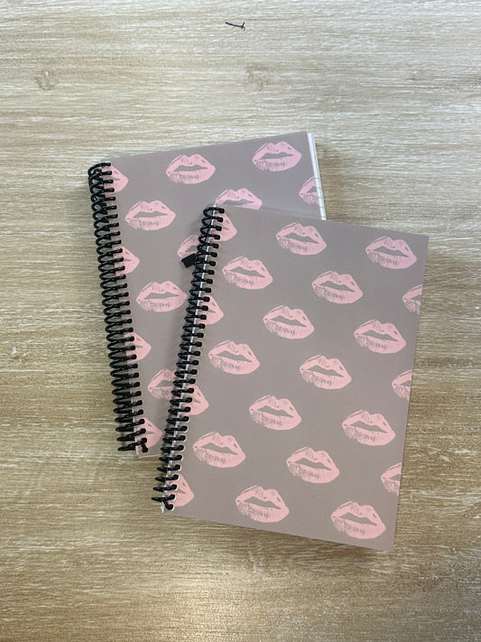 Pillow Talk-Inspired Lips on Oat Notebook
