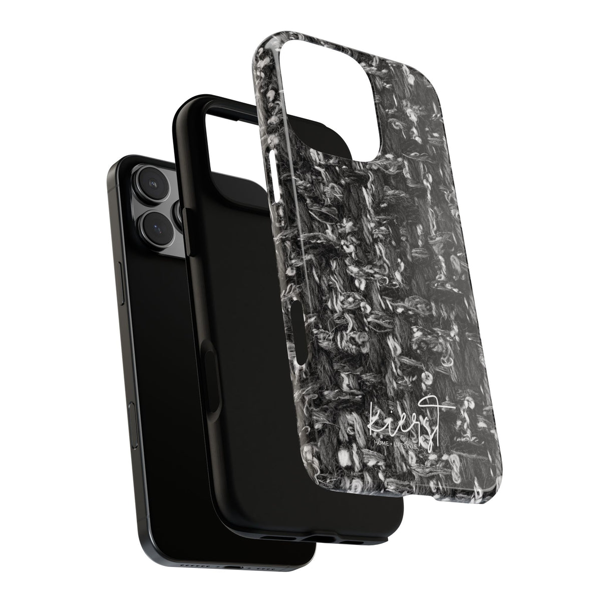 Grey Tweed Print iPhone Case