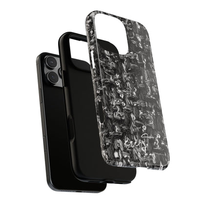 Grey Tweed Print iPhone Case