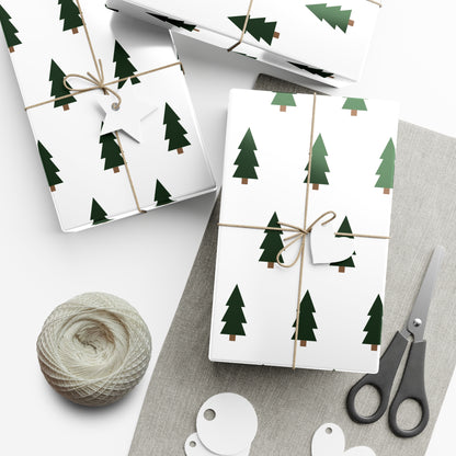 Cartoon Tree Christmas Tree Gift Wrapping Paper