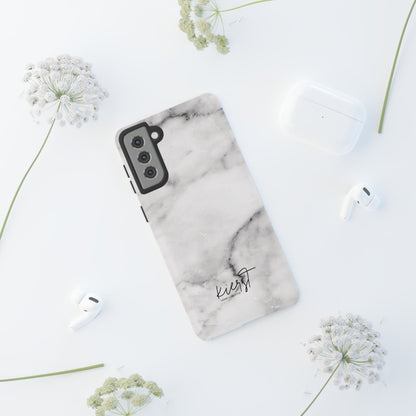 Lived-In White and Grey Marble Samsung Galaxy Case | Soft Strength, Redefined