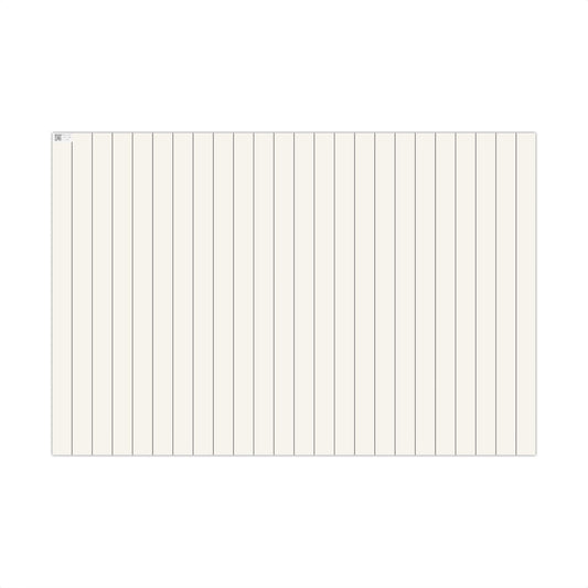 Cream With Grey Pinstripe Gift Wrapping Paper