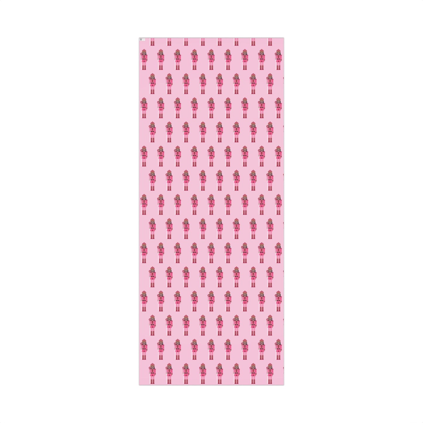 Tan Nutcracker on Pink Wrapping paper