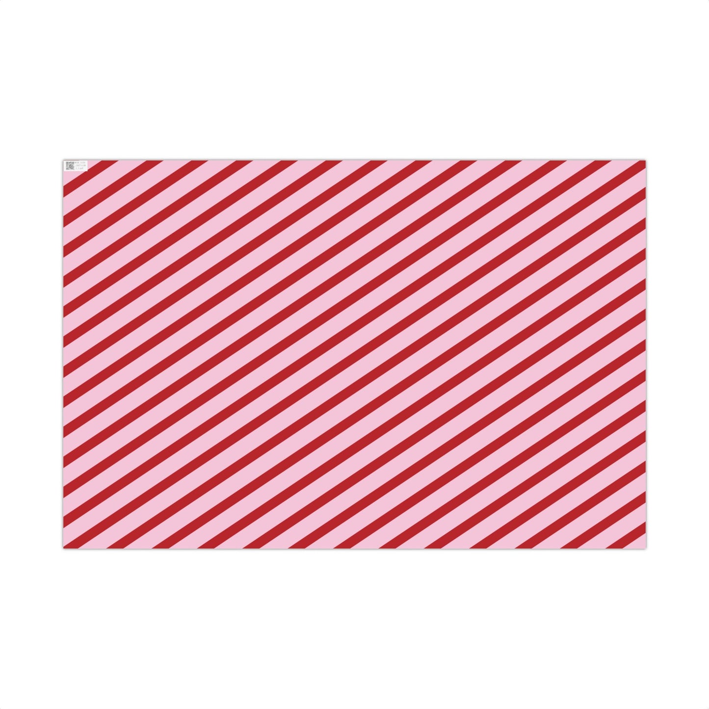 Pink and Red Diagnol Striped Wrapping paper