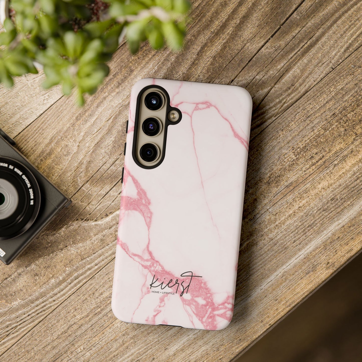 Pink & White Marble Samsung Galaxy Phone Case