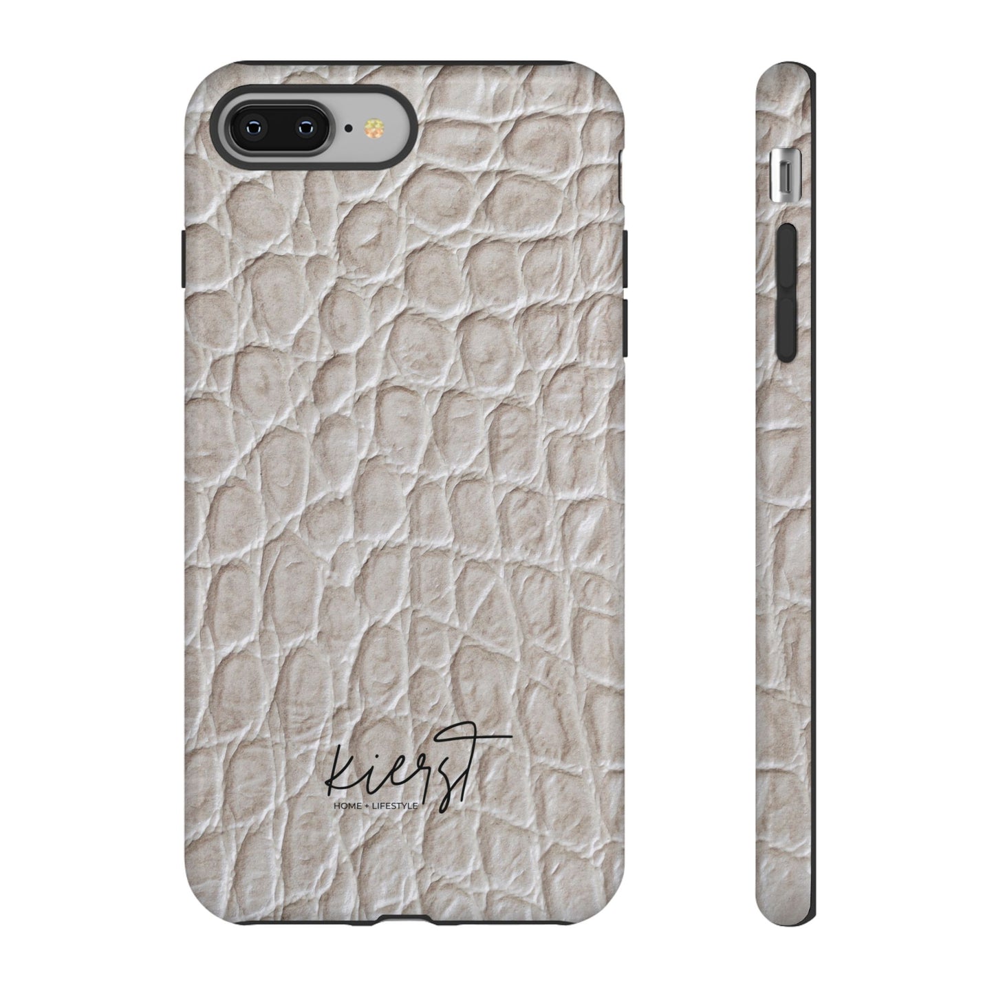 Cream Reptile Print iPhone Case