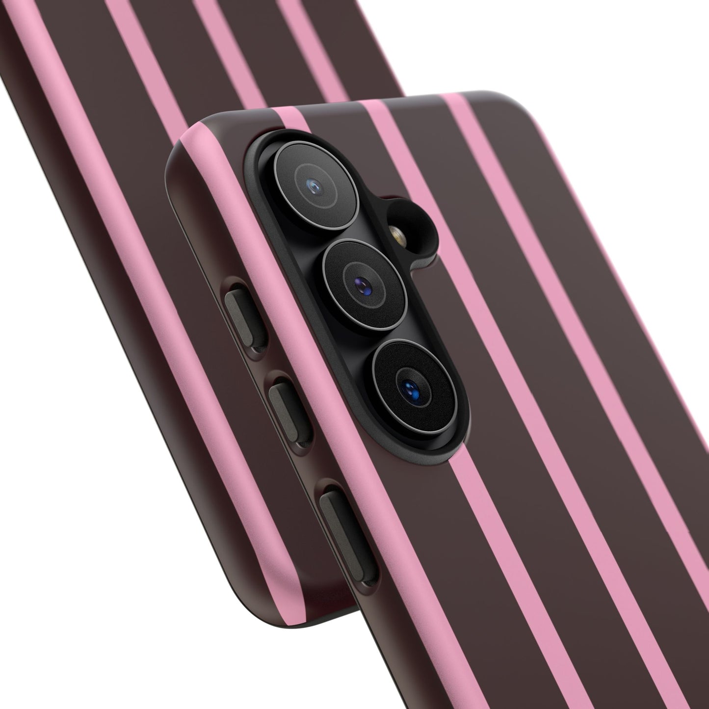 Signature Velvet Noir + Pink Stripes Samsung Galaxy Phone Case