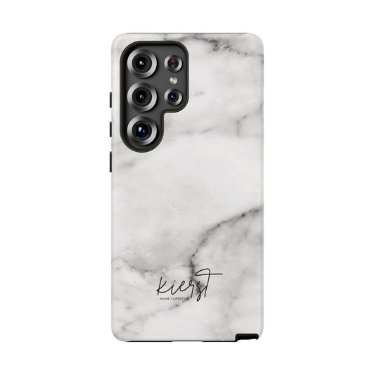 Lived-In White and Grey Marble Samsung Galaxy Phone Case