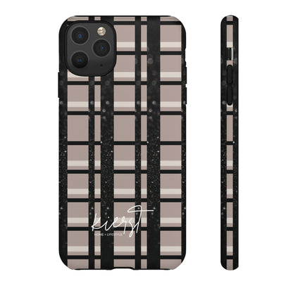 Elevated Neutrals Plaid iPhone Case | Classic Pattern, Modern Contrast