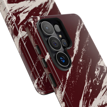 Cream Marble on Signature Velvet Noir Samsung Galaxy Phone Case