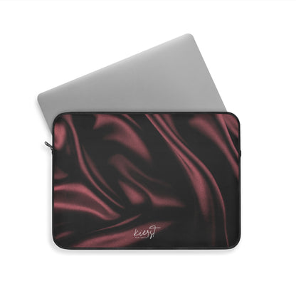 Signature Velvet Noir Silk Print Laptop Sleeve