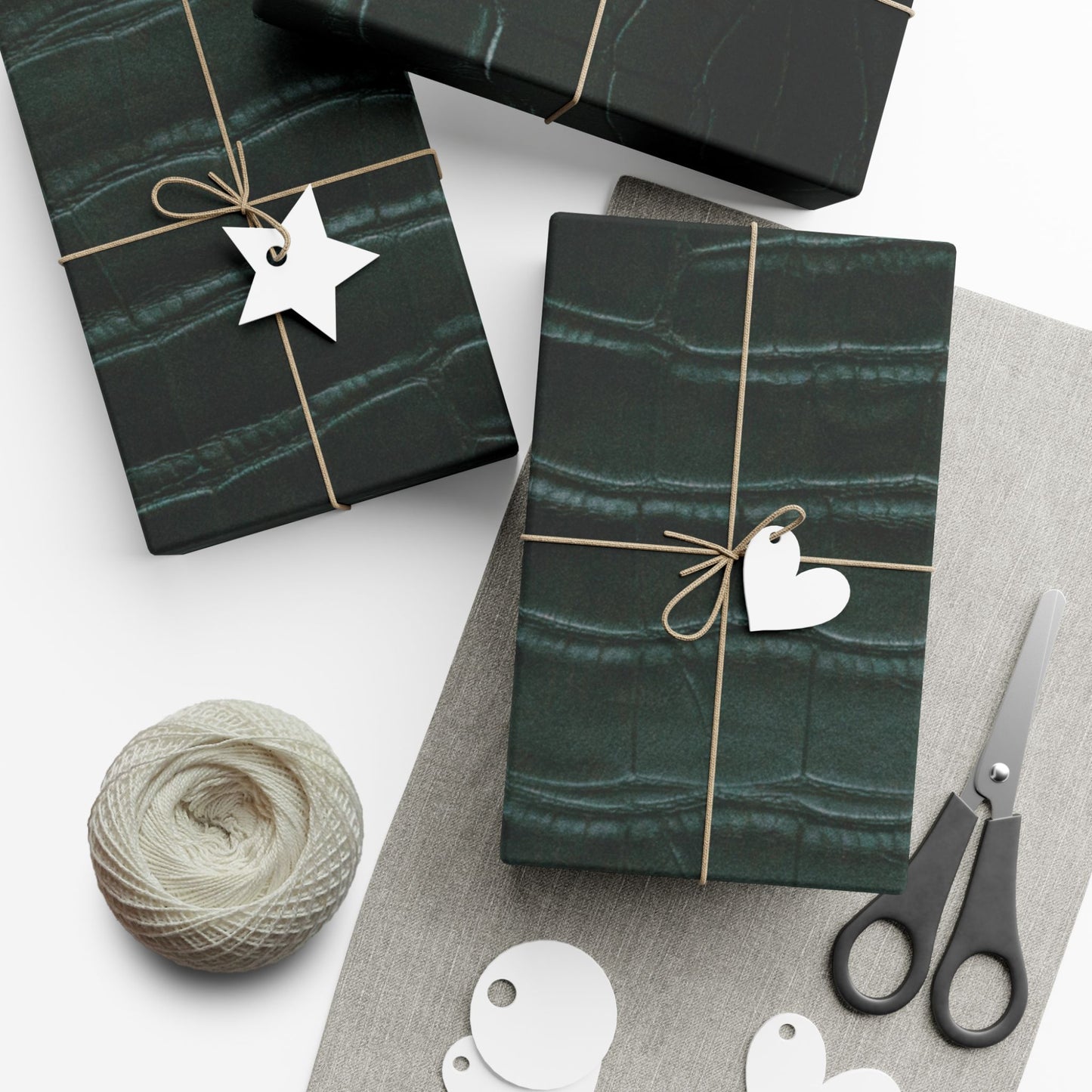 Emerald Crocodile Print Gift Wrapping Paper