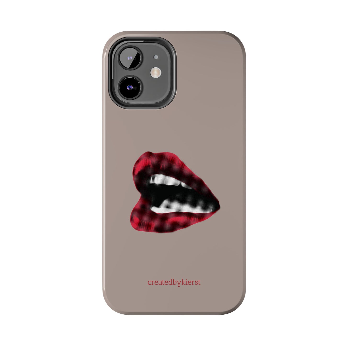 Vintage Newspaper Red Lips iPhone Case