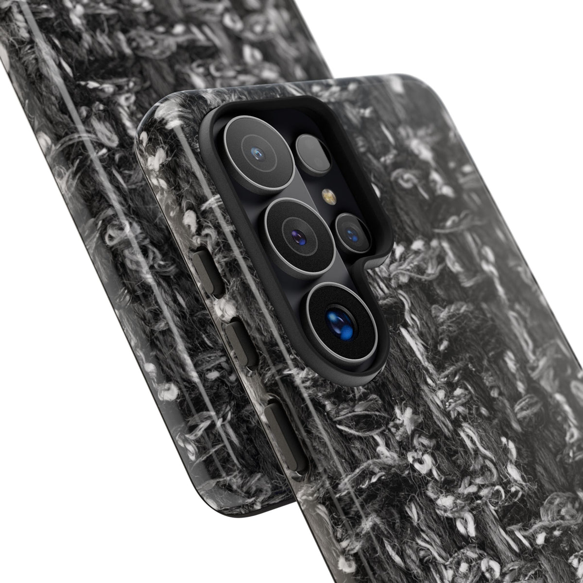Grey Tweed Print Samsung Galaxy Phone Case