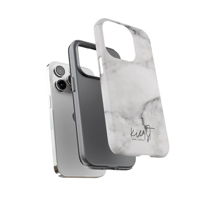 Lived-In White and Grey Marble iPhone Case | Curated Calm, Captured in Marble