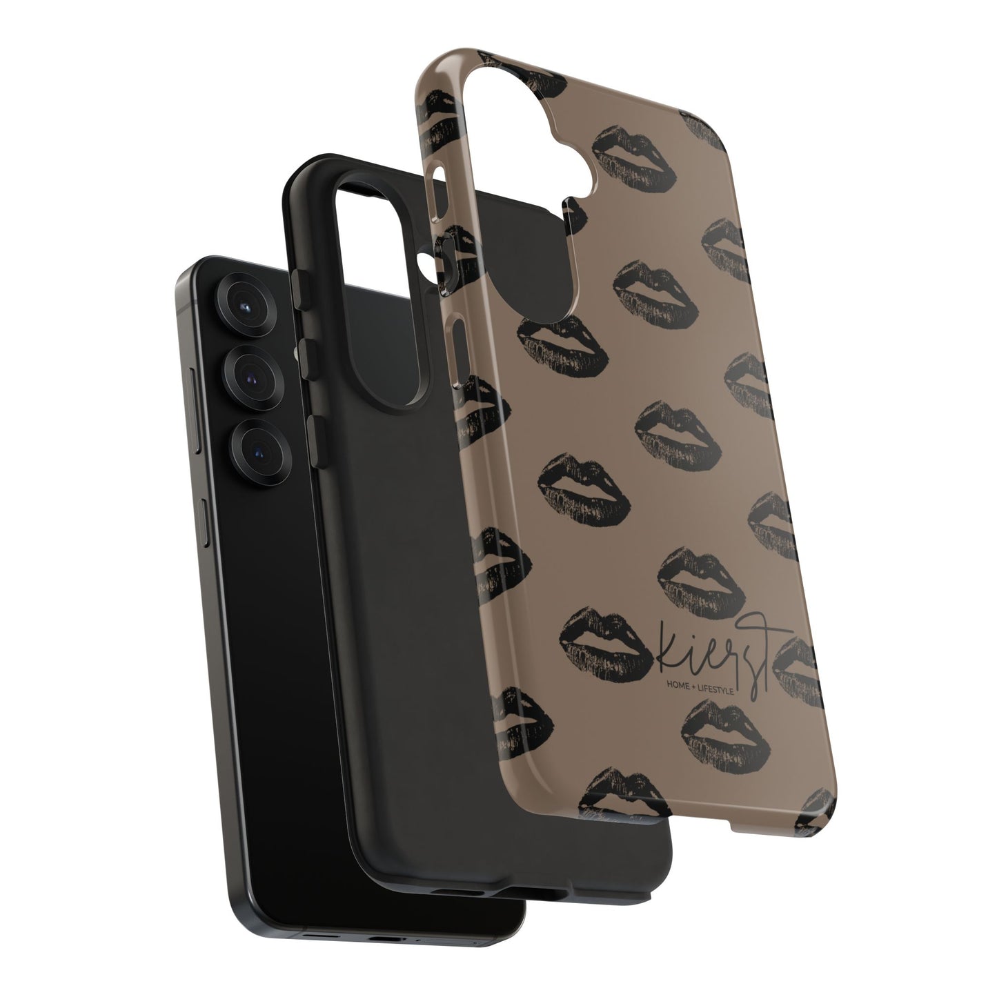 Black Lips and Mocha Samsung Galaxy Phone Case