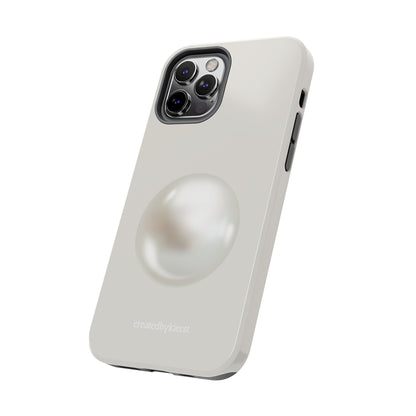 Single Pearl on Beige iPhone Case