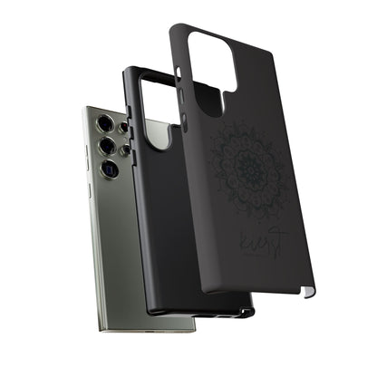 Black Mandala Samsung Galaxy Phone Case | Elevated Symmetry, Timeless Energy