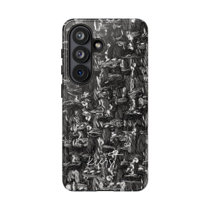 Grey Tweed Print Samsung Galaxy Phone Case