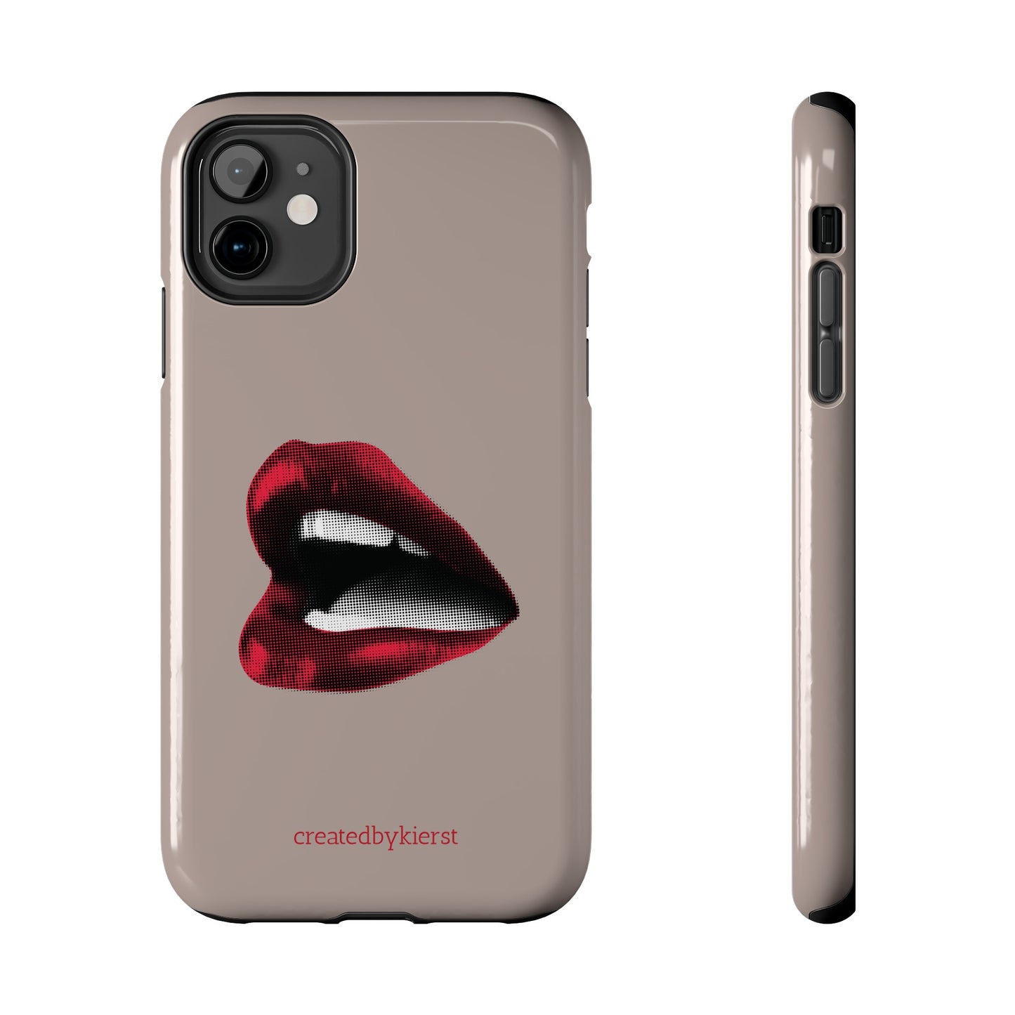 Vintage Newspaper Red Lips iPhone Case