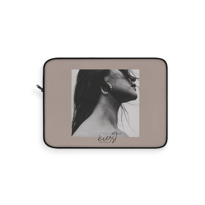 Black & White Fashion Portrait Laptop Sleeve | Editorial-Inspired Office Style