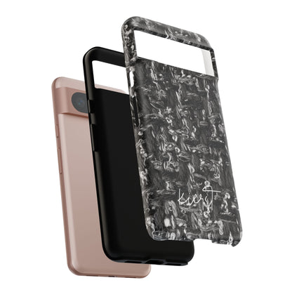 Grey Tweed Print Google Pixel Phone Case