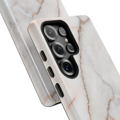 Warm White Marble Samsung Galaxy Phone Case