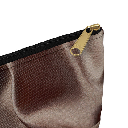 Chocolate Silk Print Accessory Pouch