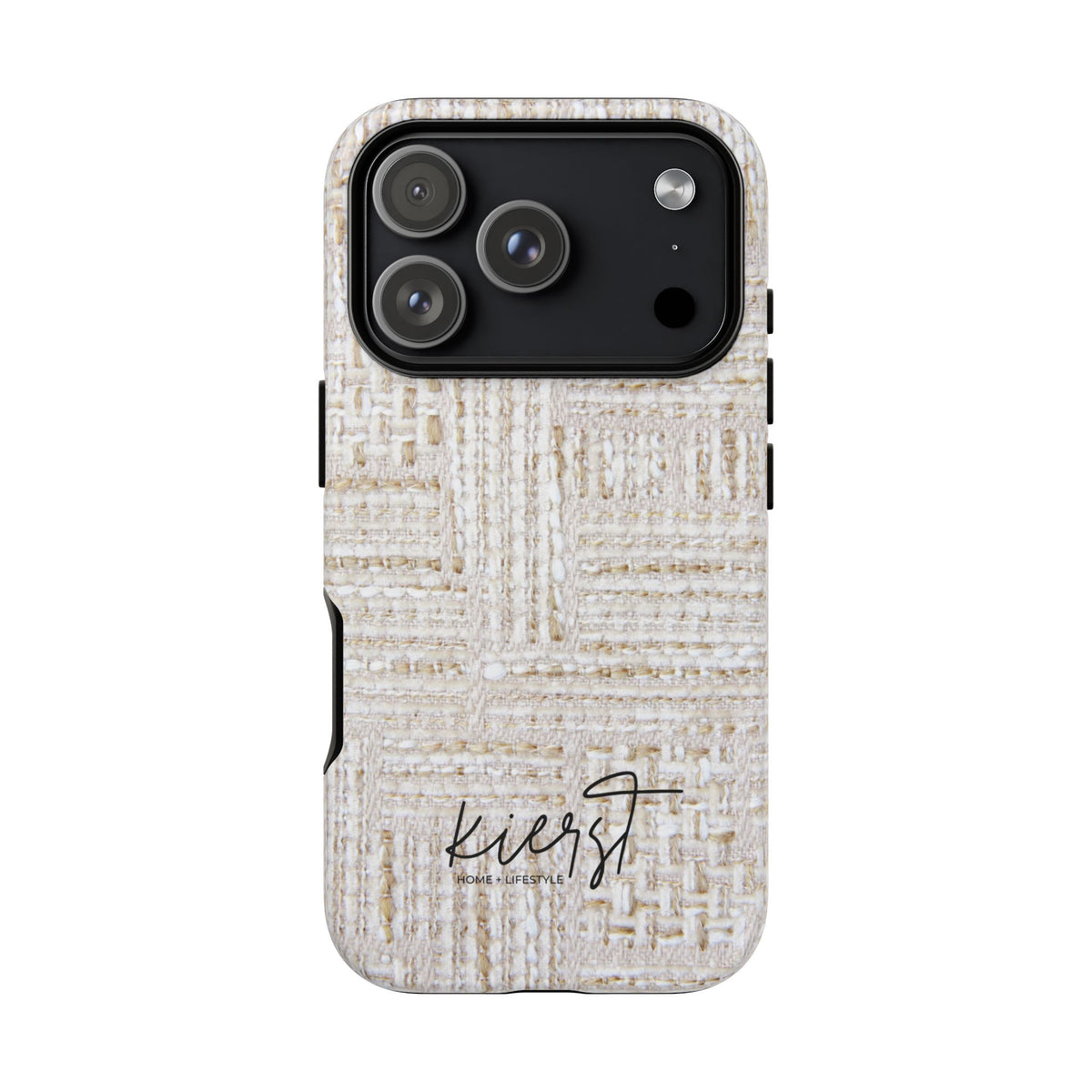 Cream + Gold Tweed Print iPhone Case