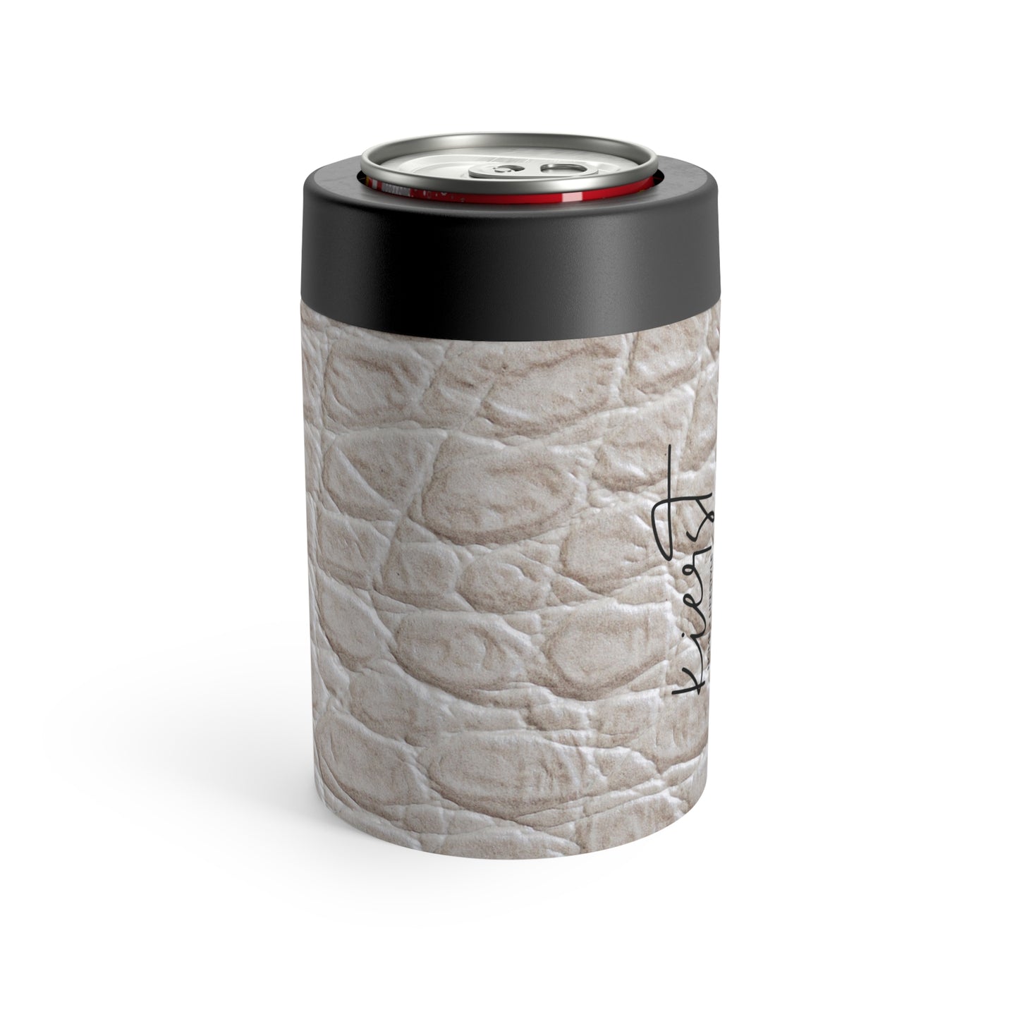 Cream Reptile Print Can Holder