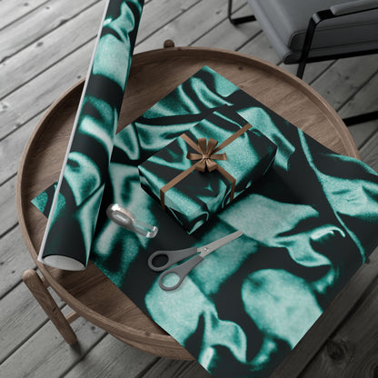Emerald Satin Print Gift Wrapping Paper