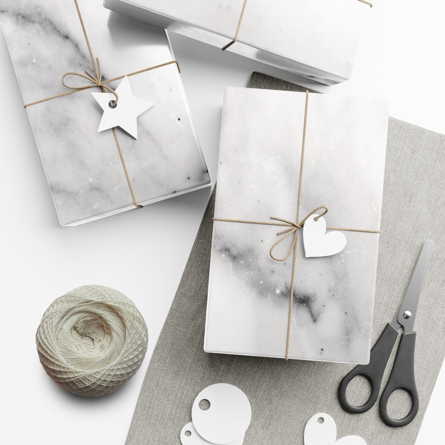 Lived-In Grey Marble Gift Wrapping Paper