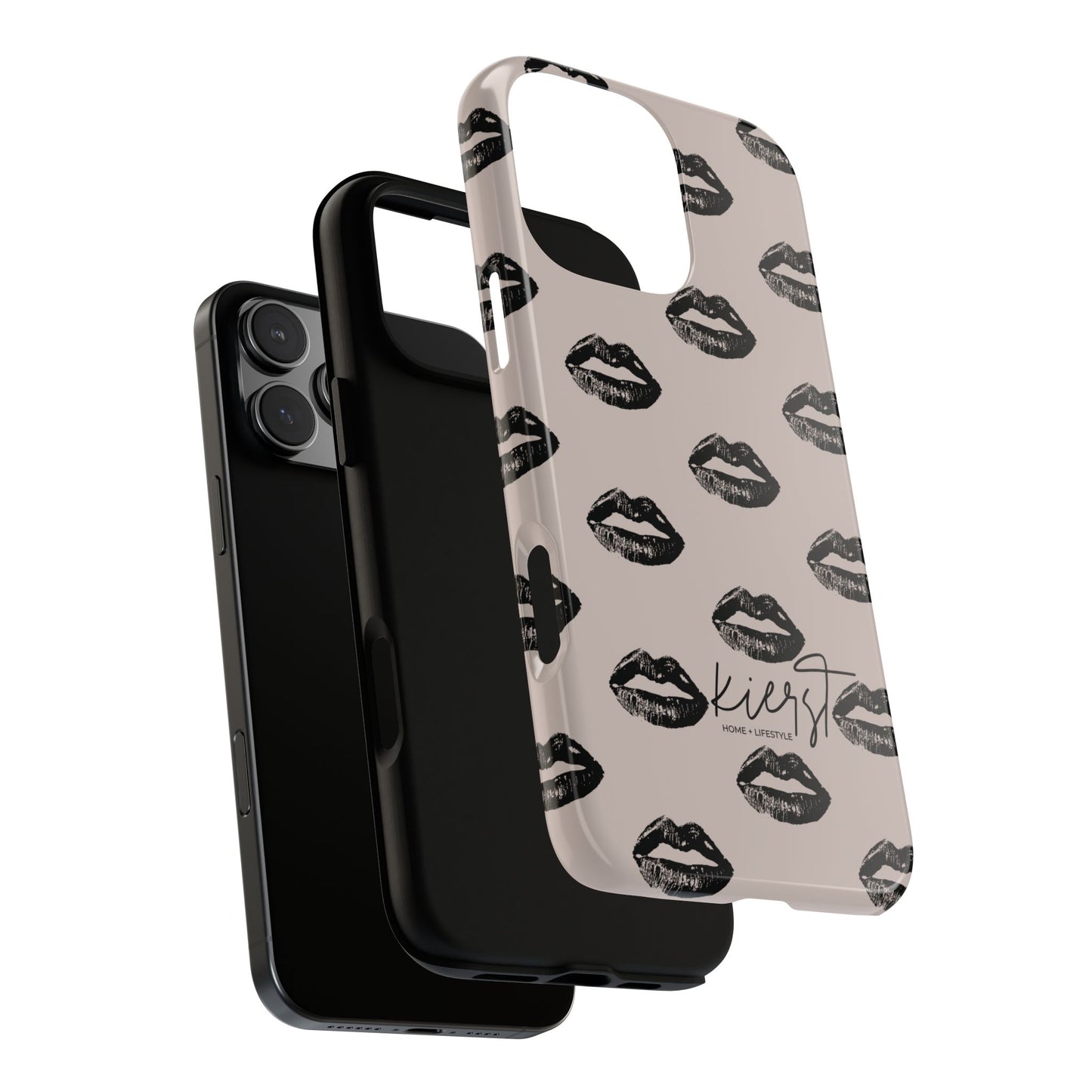 Black Lips and Oat iPhone Case
