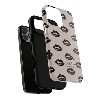 Black Lips and Oat iPhone Case