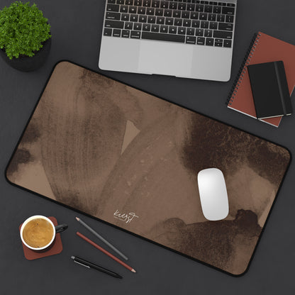 Brown Abstract Desk Mat