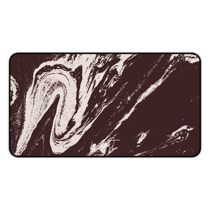 Cream Marble on Signature Velvet Noir Desk Mat