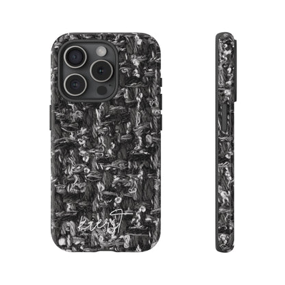 Grey Tweed Print iPhone Case