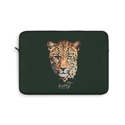kierst Signature Midnight Pine Laptop Sleeve with Leopard Head - Limited Edition