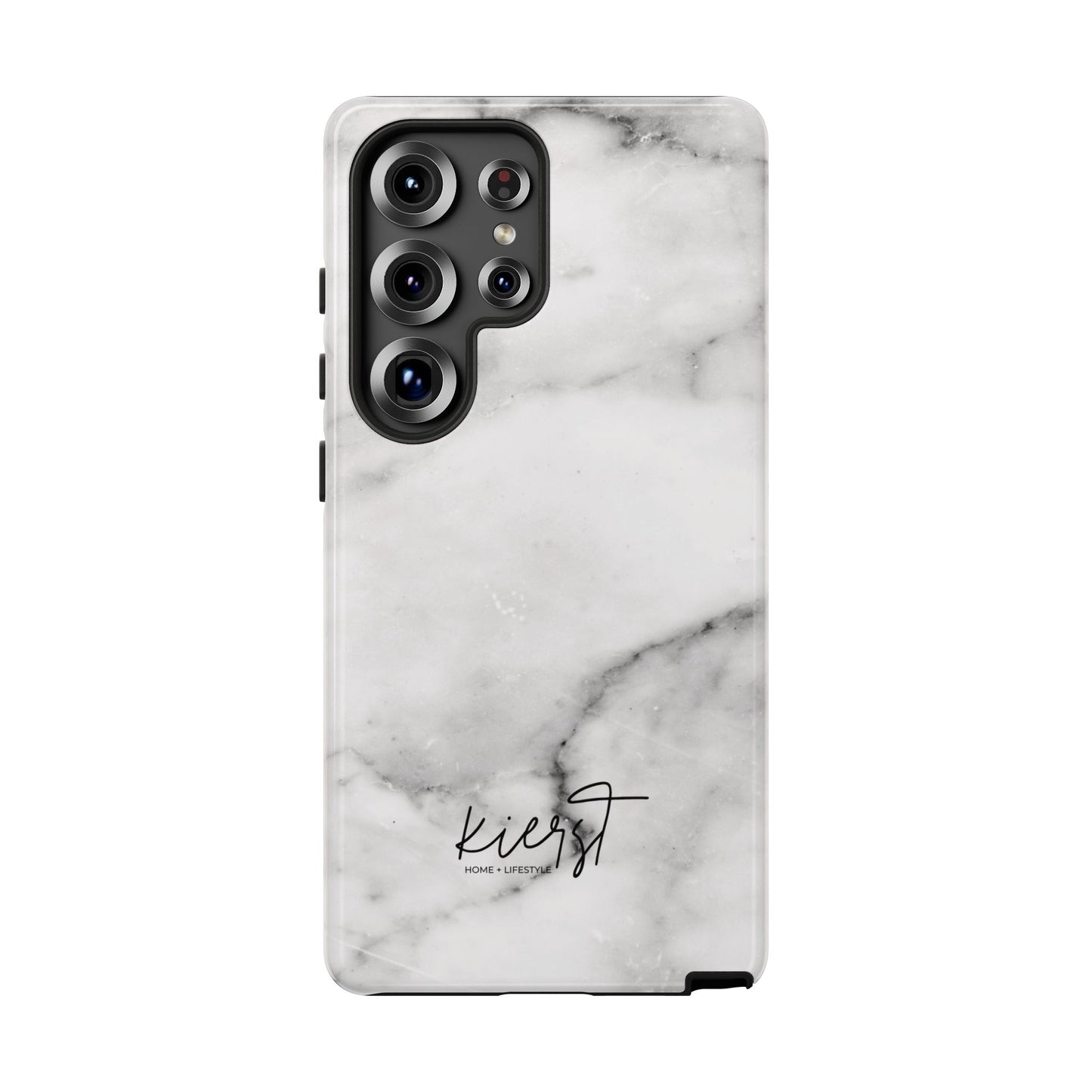 Lived-In White and Grey Marble Samsung Galaxy Phone Case