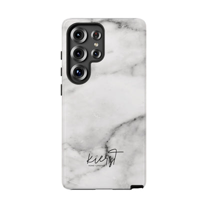 Lived-In White and Grey Marble Samsung Galaxy Phone Case