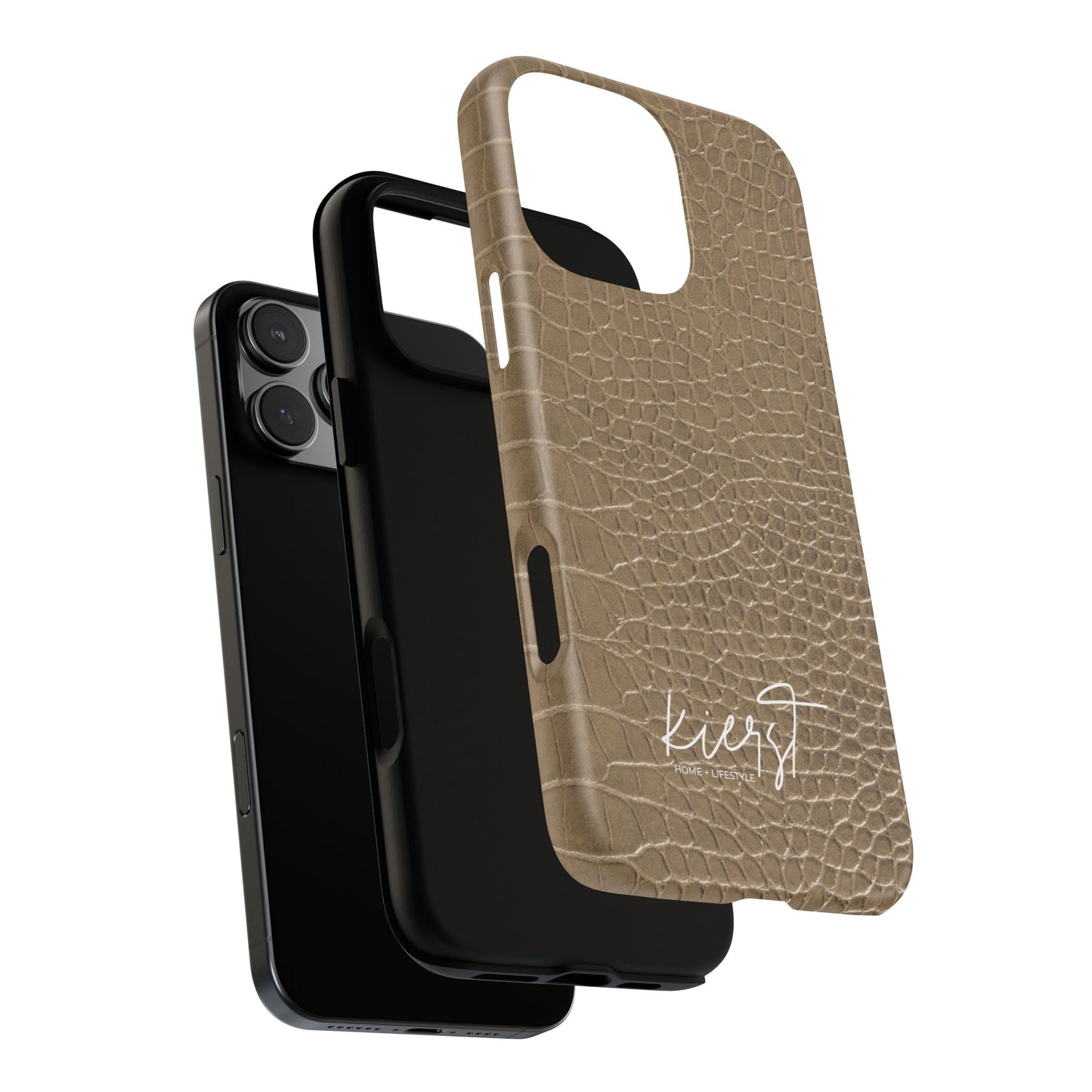 Tan Alligator Print iPhone Cas