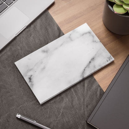 Lived-In Grey and White Marble Post-it® Note Pad